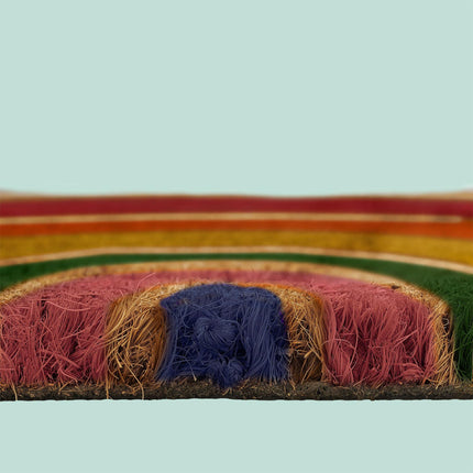 Covoraș semirotund cu model cocos, 80x50 cm, antiderapant
