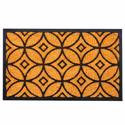 Covoraș de ușă din cocos și cauciuc, 75x45 cm, spate antiderapant