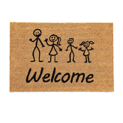 Coconut door mat Welcome