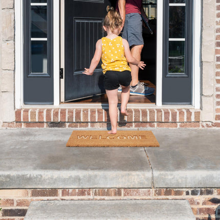 Coconut door mat Welcome