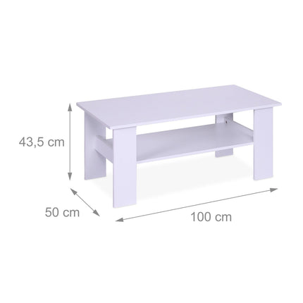 Masă de cafea cu raft inferior - Design modern, curățare ușoară
