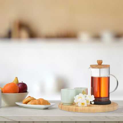 Filtru de cafea cu capac din bambus