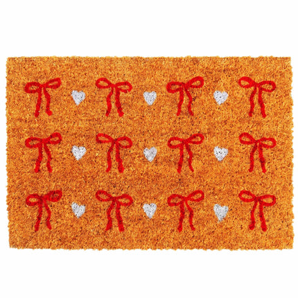 Covoraș de ușă din cocos, 60x40 cm, design decorativ