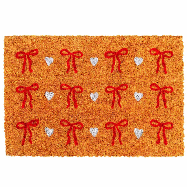Covoraș de ușă din cocos, 60x40 cm, design decorativ