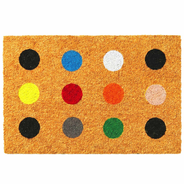Covoraș de ușă din cocos, 60x40 cm, design decorativ