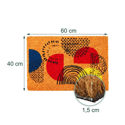 Covoraș de ușă din cocos, 60x40 cm, fibră de cocos care reține murdăria