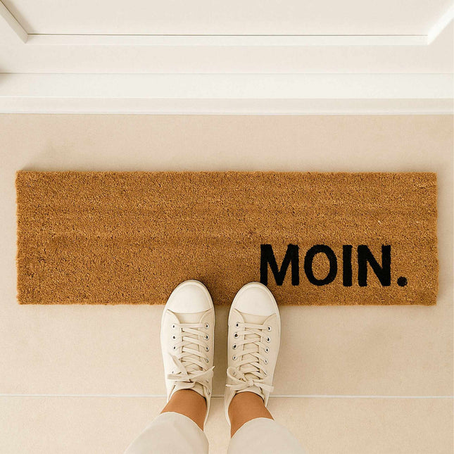 Covoraș de ușă din cocos – Moin Greeting, antiderapant, pentru interior/exterior