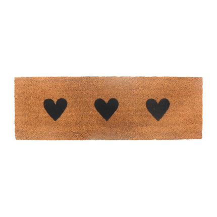 Coir Doormat, Narrow Heart Design, Non-Slip Indoor Outdoor