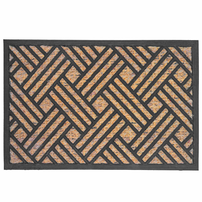 Covoraș de ușă din cocos și PVC, 60x40 cm, antiderapant, interior/exterior