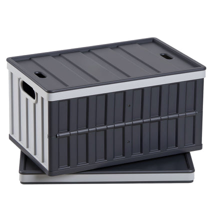 Collapsible Storage Bins With Lids, 65L 2-Pack, Stackable
