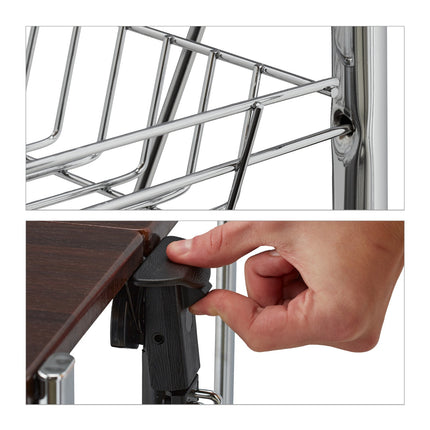 Collapsible serving trolley
