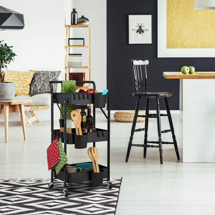 Cărucior pliabil cu 3 rafturi