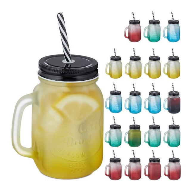 Set de 20 pahare colorate cu capace