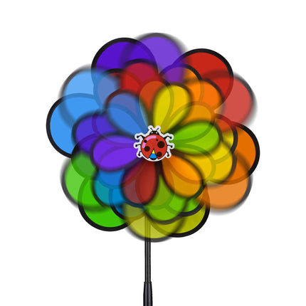 Rotitor de vânt cu flori colorate