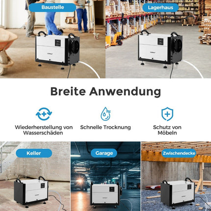 Dezumidificator comercial, 58 l/zi, 3 moduri, temporizator 24 ore