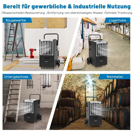Dezumidificator comercial cu pompă, 66 l/zi, acoperire 418 m²