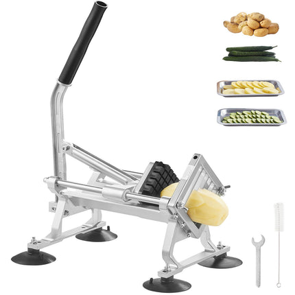Commercial Vegetable Slicer, 1/2-Inch Manual, Suction Feet