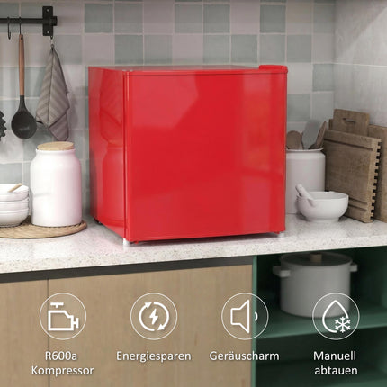 Congelator compact de 35 l cu ușă reversibilă, roșu