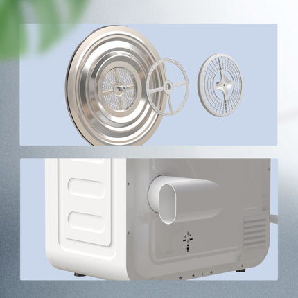Uscător de rufe compact cu încărcare frontală, 4 kg, cu tambur din oțel inoxidabil, 800 W