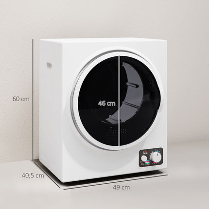 Uscător de rufe compact, tambur turbo 360, capacitate 4 kg
