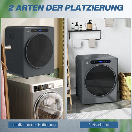 Uscător de rufe compact, capacitate 4 kg, 6 programe, control tactil