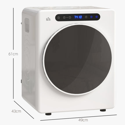 Uscător de rufe compact, capacitate 4 kg, control tactil, alb
