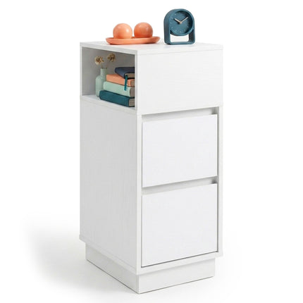 Set noptieră compactă din MDF cu sertare, 64x24x30 cm