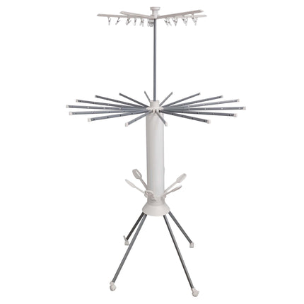 Ușor de rufe rotativ compact cu 16 tije extensibile