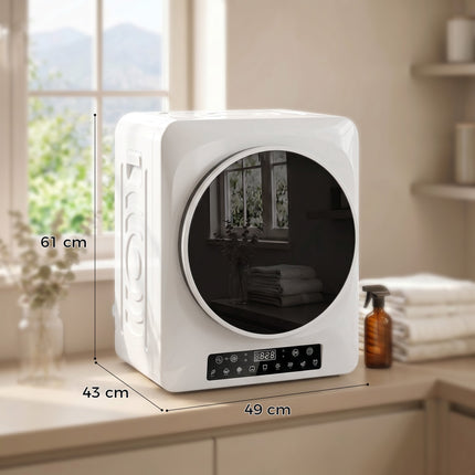Uscător de rufe compact cu ventilație, 5 kg, 1000 W, alb