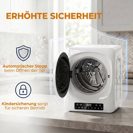 Uscător de rufe compact cu ventilație, 5 kg, 1000 W, alb
