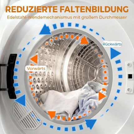 Uscător de rufe compact cu ventilație, 5 kg, 1000 W, alb