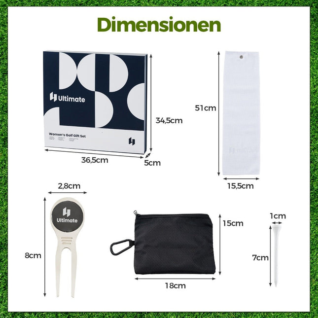 Set cadou complet de golf pentru femei Accesorii de golf Set de 3 mingi de golf Cadou de golf în cutie cadou