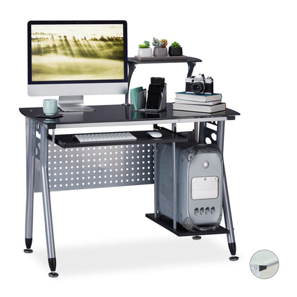 Computer Desk With Glass-top