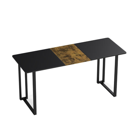 Birou pentru computer cu cadru metalic, 160x60 cm, maro