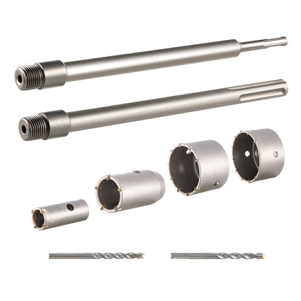 Concrete Hole Saw Kit, 30-100mm, SDS Plus-Max, 300mm Rod