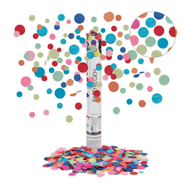 Confetti cannon 40 cm colorful