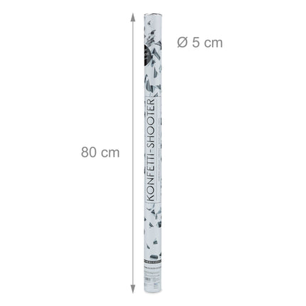Tun confetti 80 cm argint