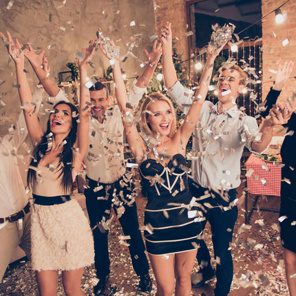 Tun confetti 80 cm argint