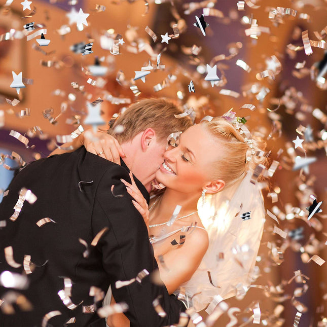 Stele de argint tun confetti