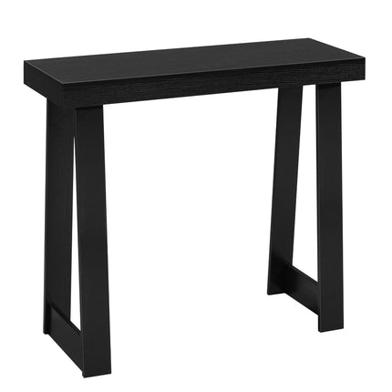 Console Table, 36 x 12 In Narrow 2-Tier Shelf, Black