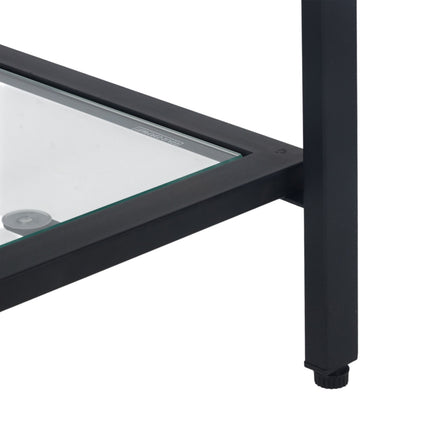 Masă consolă cu 3 rafturi din sticlă - Design modern