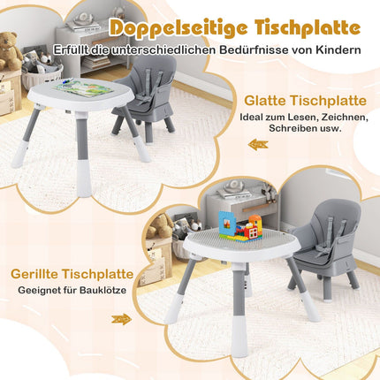 Scaun înalt convertibil 16 în 1 cu tavă și ham