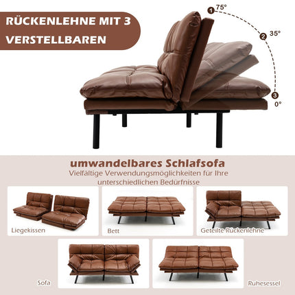 Canapea extensibilă futon convertibilă cu spătar reglabil