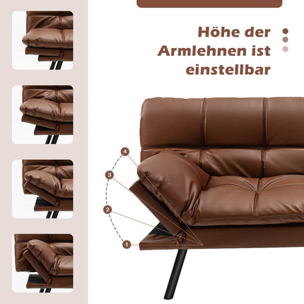 Canapea extensibilă futon convertibilă cu spătar reglabil