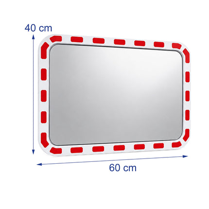 Oglindă convexă pentru trafic 40x60 cm – Incasabilă, rezistentă la intemperii