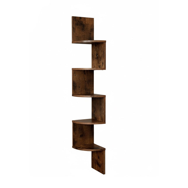 Raft de colț pentru perete, 5 niveluri, design zigzag