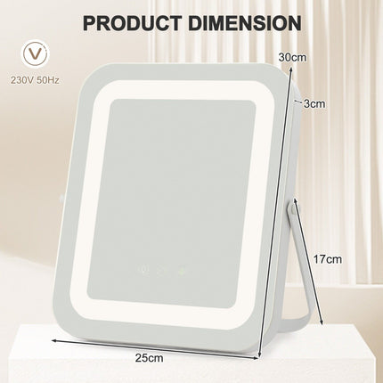 Cosmetic mirror with lighting & touch switch & memory function Dimmable make-up mirror