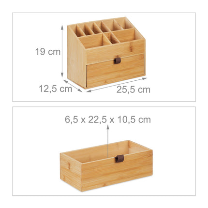 Organizator de cosmetice cu 9 compartimente și sertar