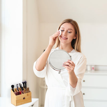 Organizator de cosmetice cu 9 compartimente și sertar
