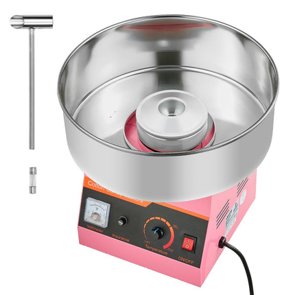 Cotton Candy Machine, 1000W, 38 cm Stainless Bowl, Pink